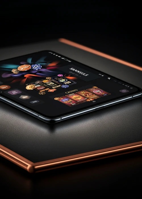 Detaillierte Ansicht des modernen Vegazone Casino Gaming-Interfaces mit Slot-Spielen und Navigationsleiste